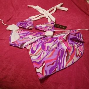 String Bikini with matching sarong wrap
